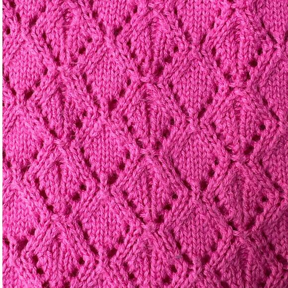 Zara Open Weave Knit Scalloped Top and Shorts Set Size 3-4 years Fuchsia Pink - Picture 9 of 14